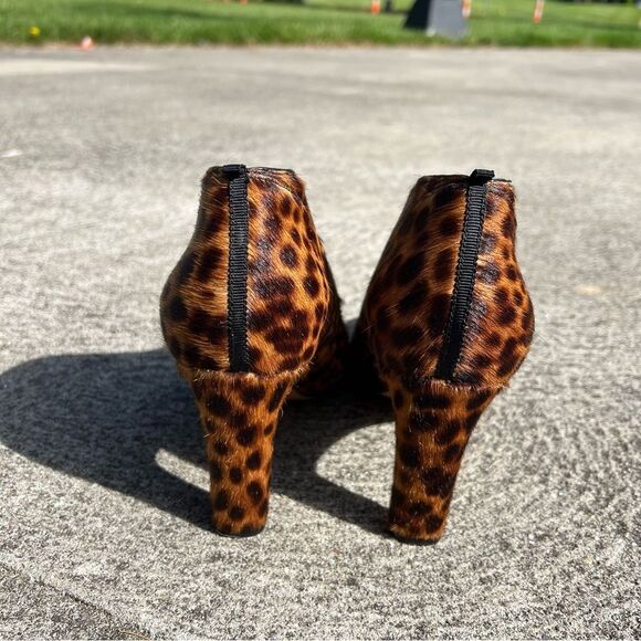 Boden Ankle Boots Leopard Print Roseberry Heeled Leather Womens Sz 39/8.5 - Picture 5 of 8